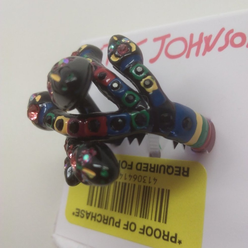 Betsey Johnson New Colorful Snakes Ring